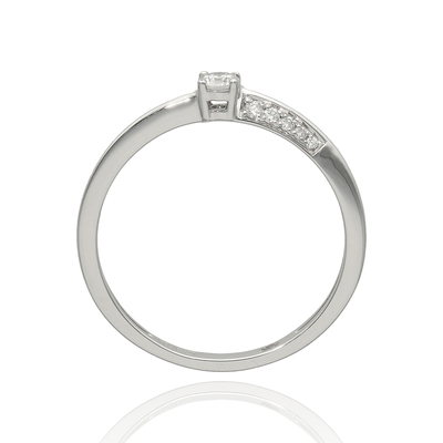 Fehér arany gyűrű 52-es méret (B52239)